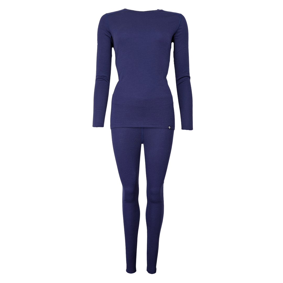 Uldundertøj Sæt - Dame - 100% Merino Uld - Blå