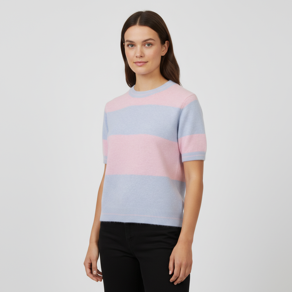 Dame Striktrøje - Bleu - One Size