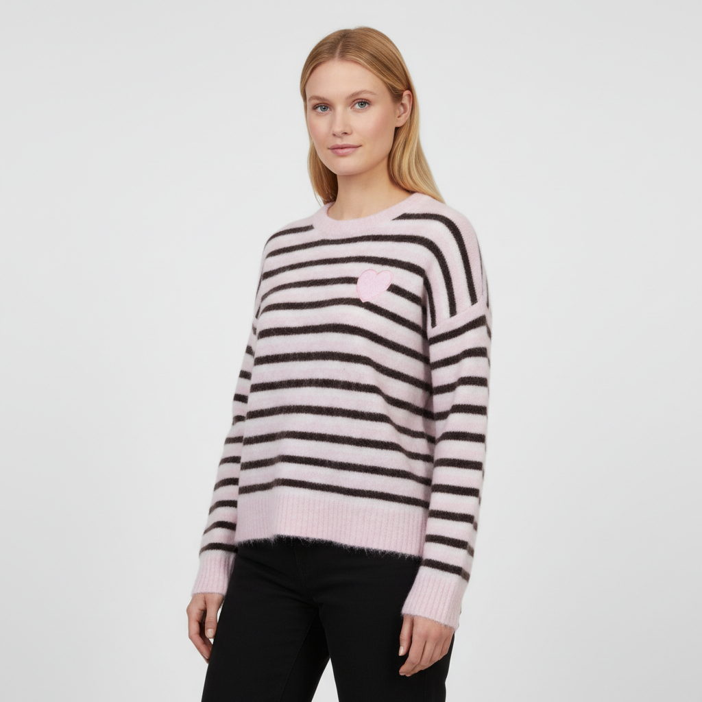 Dame Striktrøje - Rose - One Size