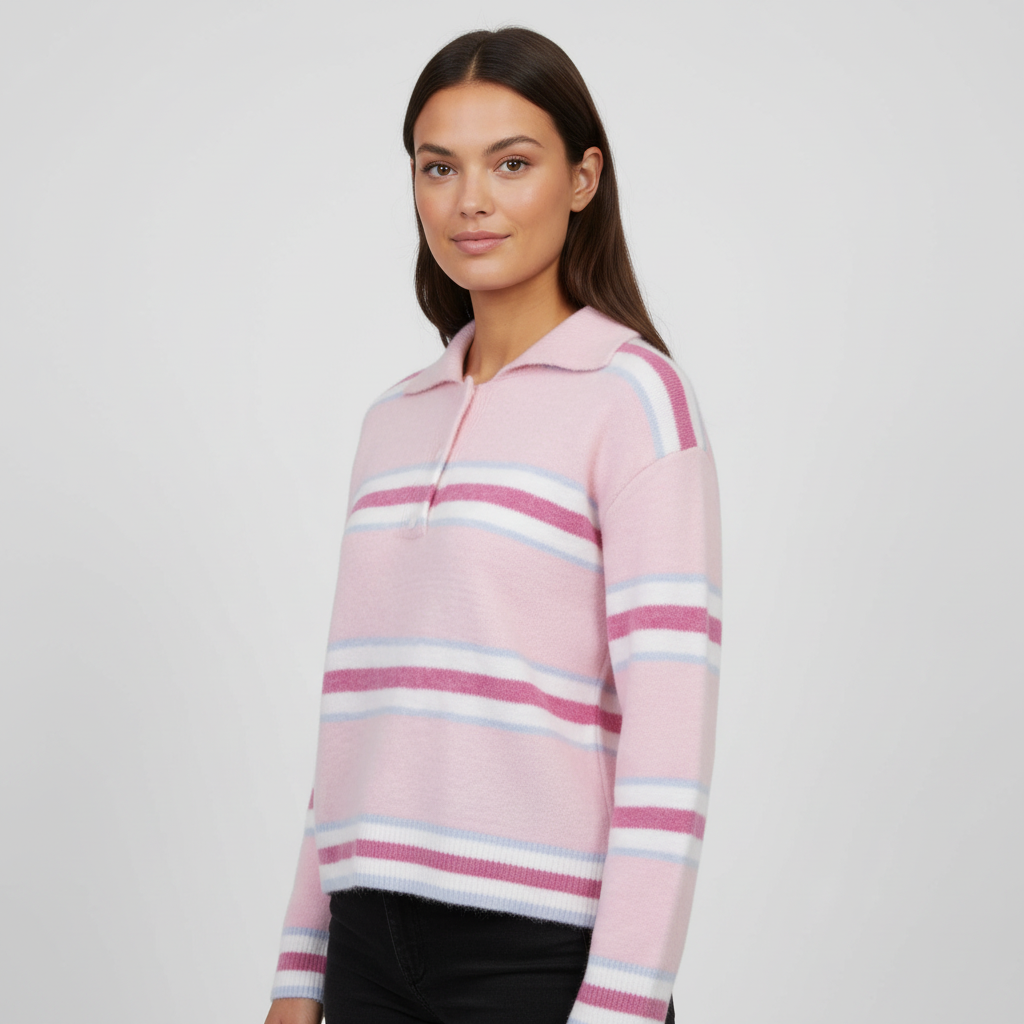 Dame Striktrøje - Rose - One Size