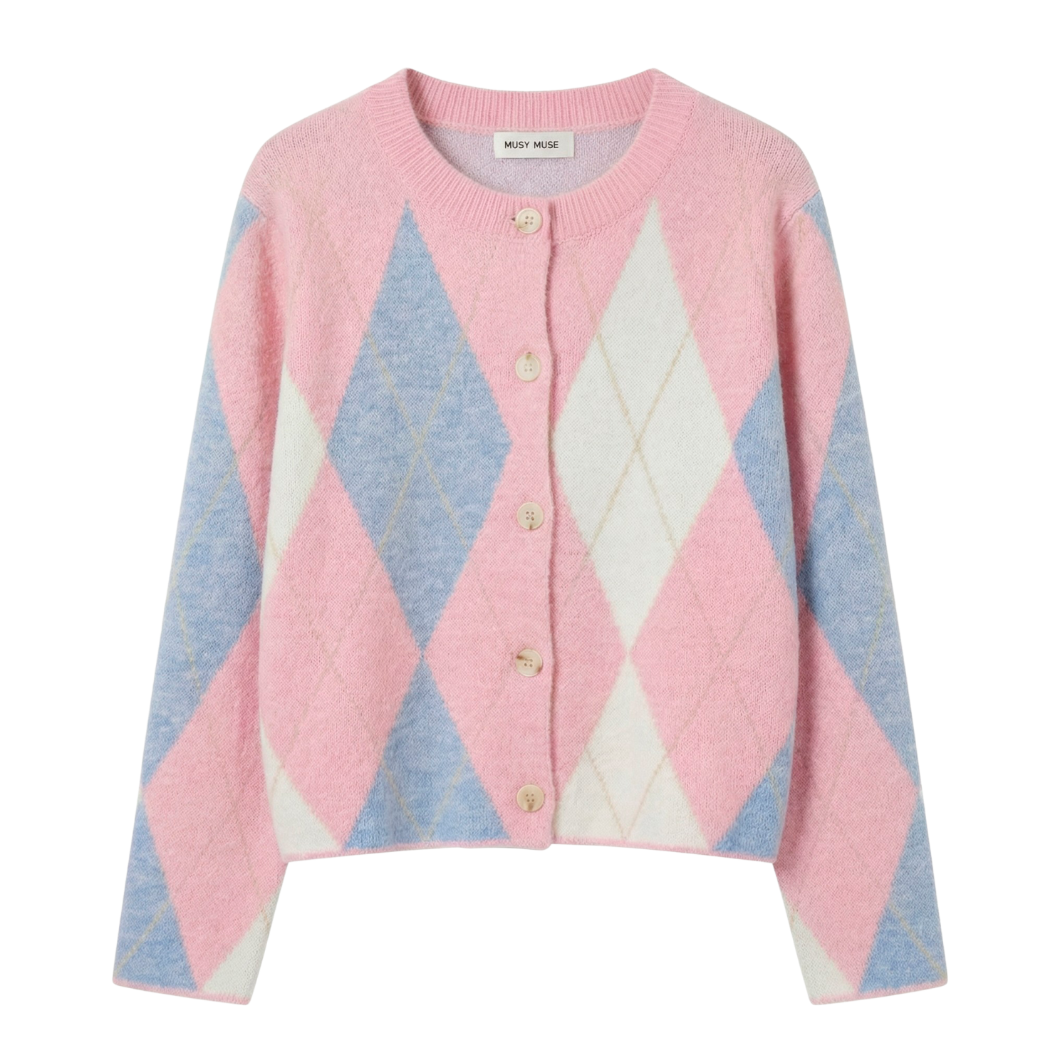 Musy Muse Dame Cardigan I Uldmix - Rose - One Size