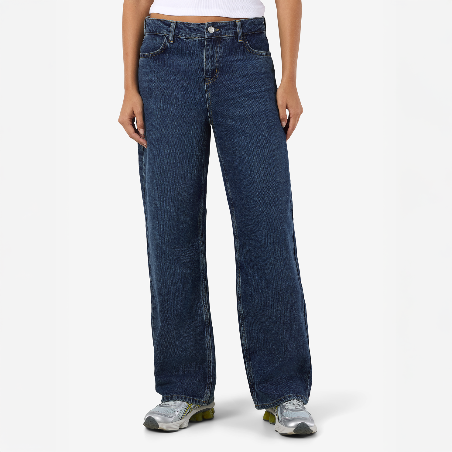 Noisy May Alexa Dame Jeans - Dark Blue Denim - 32/32