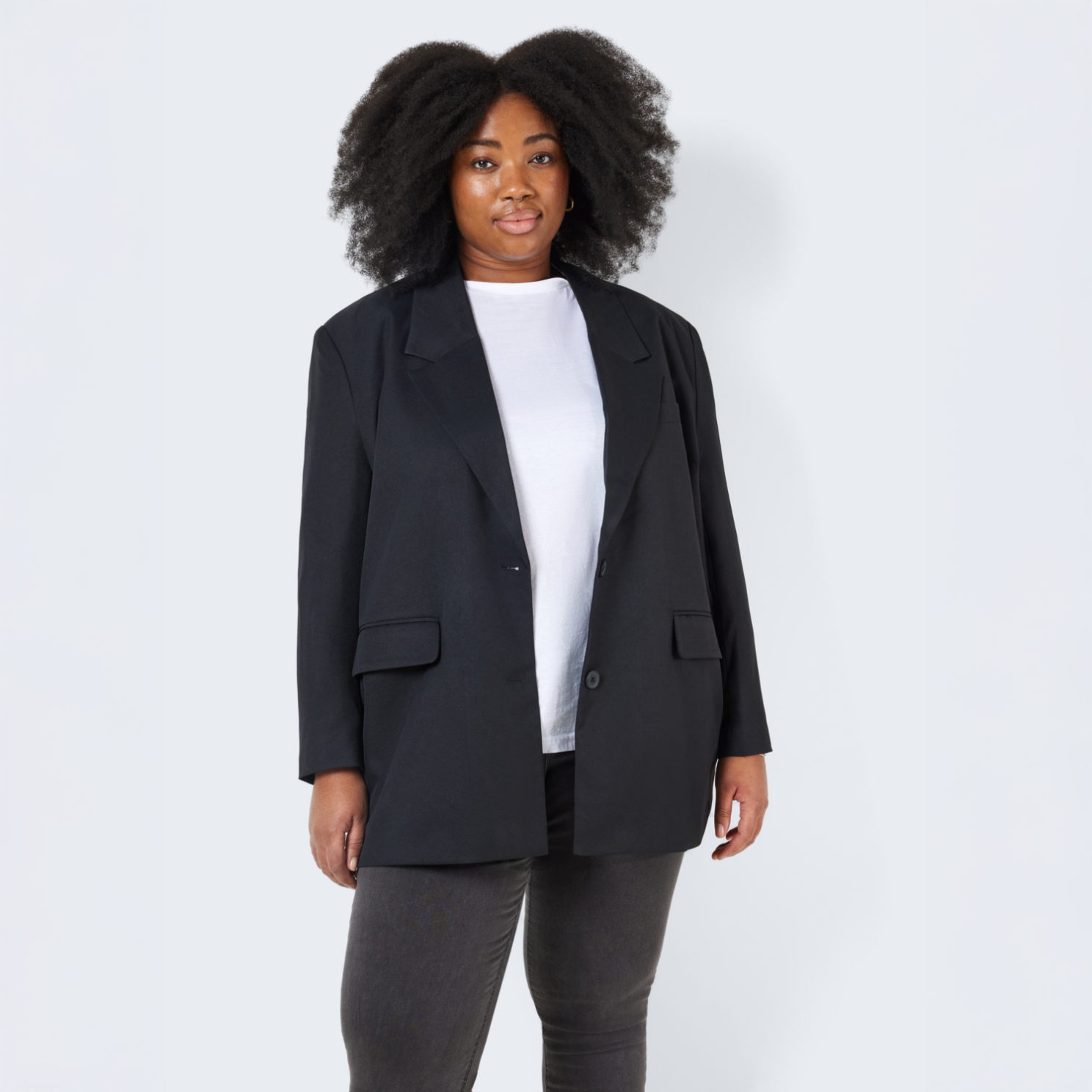 Noisy May Curve Milla Dame Blazer Plus Size - Black - 54