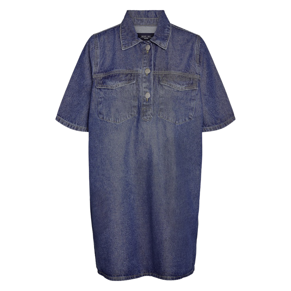 Noisy May Indie Dame Kjole - Medium Blue Denim - Xl