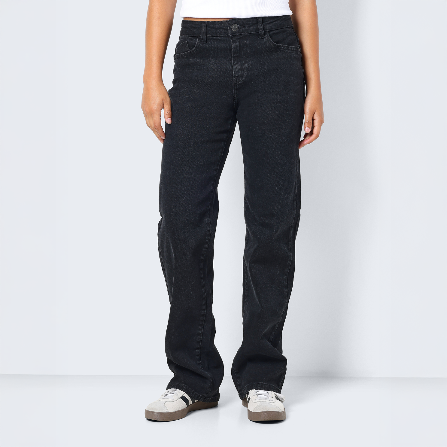 Noisy May Yolanda Dame Jeans - Black Denim - 30/34