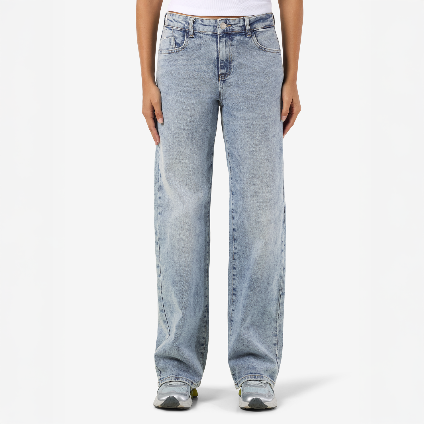 Noisy May Yolanda Dame Jeans - Light Blue Denim - 32/32