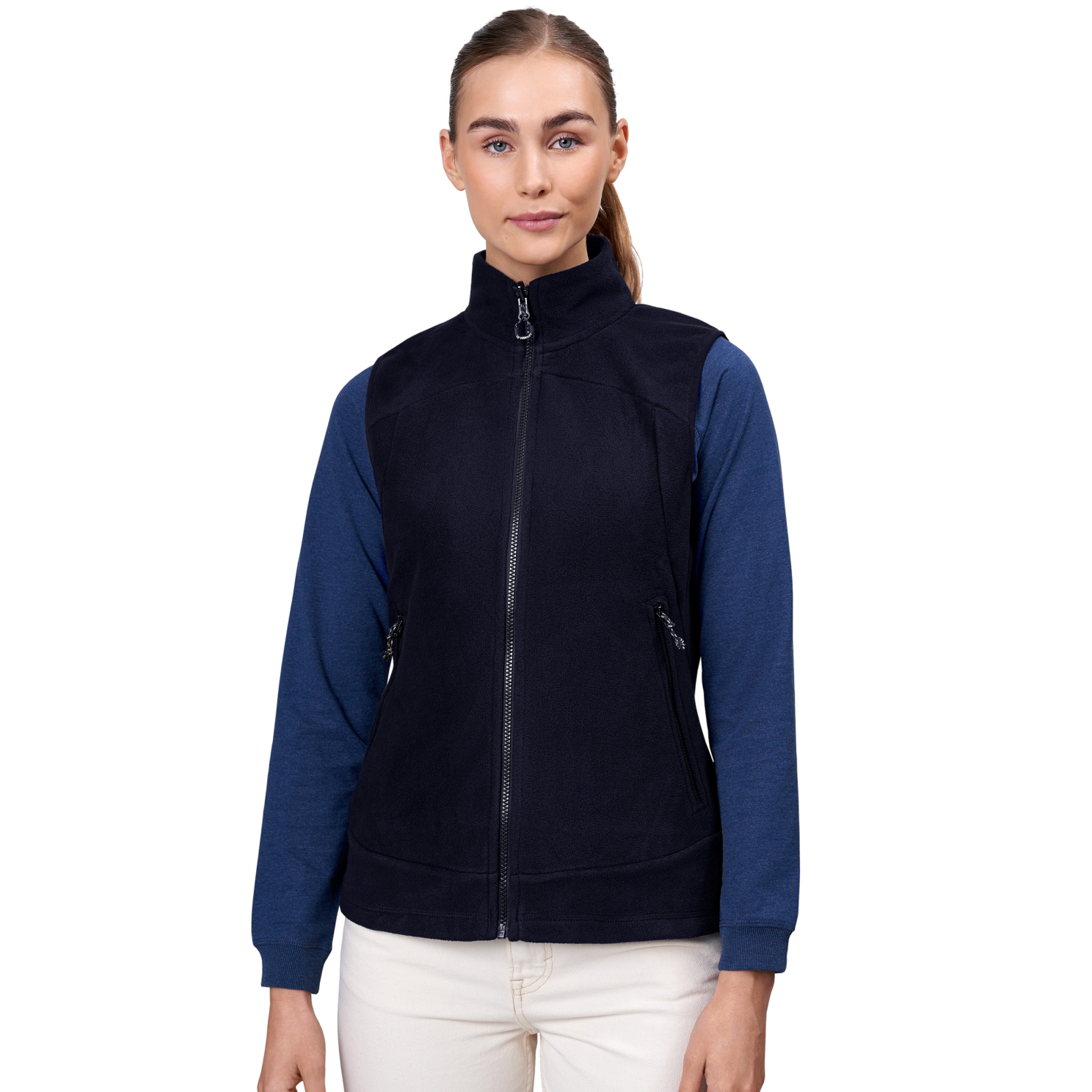 Id Active Dame Vest M. Fleece - Navy - L