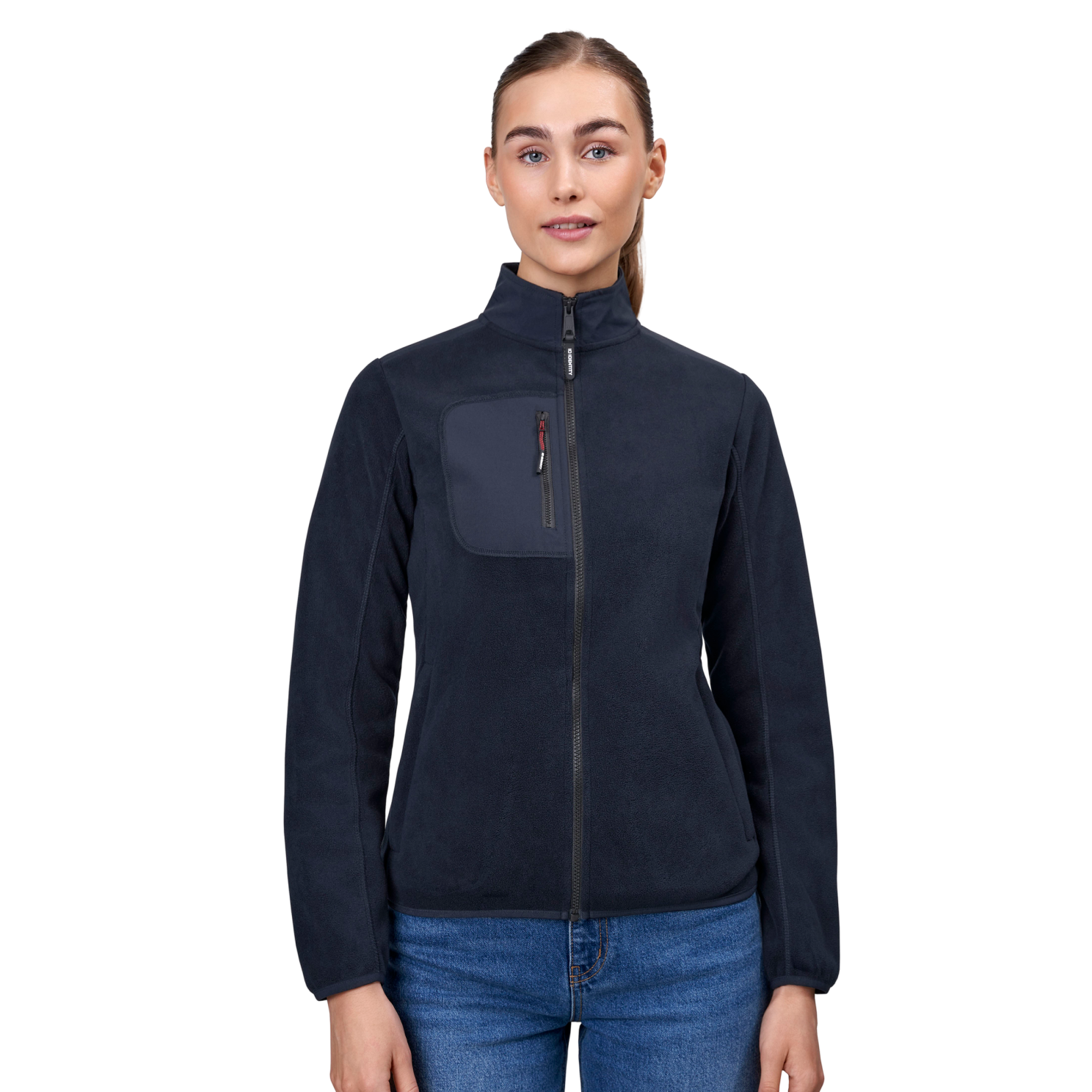 Id Bonded Dame Fleecejakke - Navy - 3xl