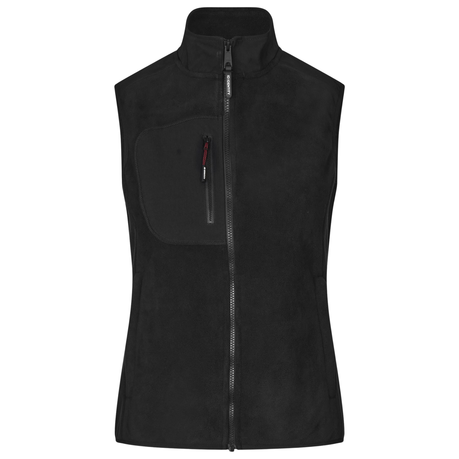 Id Bonded Dame Vest M. Fleece - Sort - 3xl