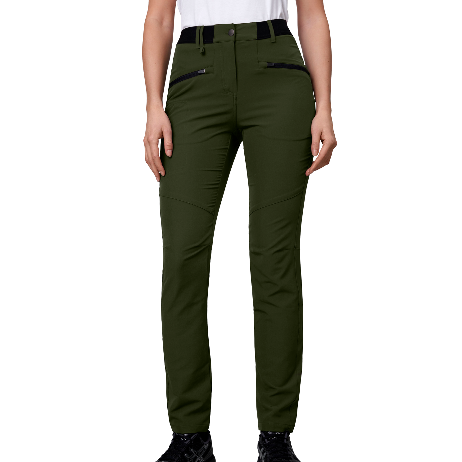 Id Core Dame Outdoorbukser - Oliven - 4xl