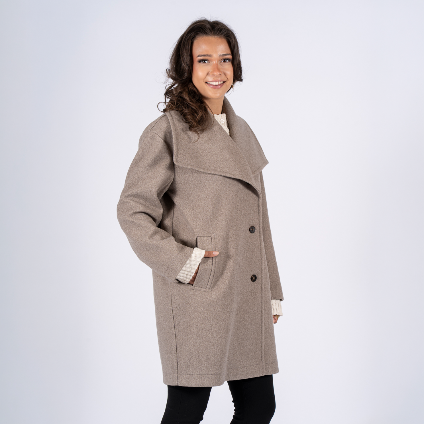 Sasia Bea Dame Jakke - Cement Grey - S